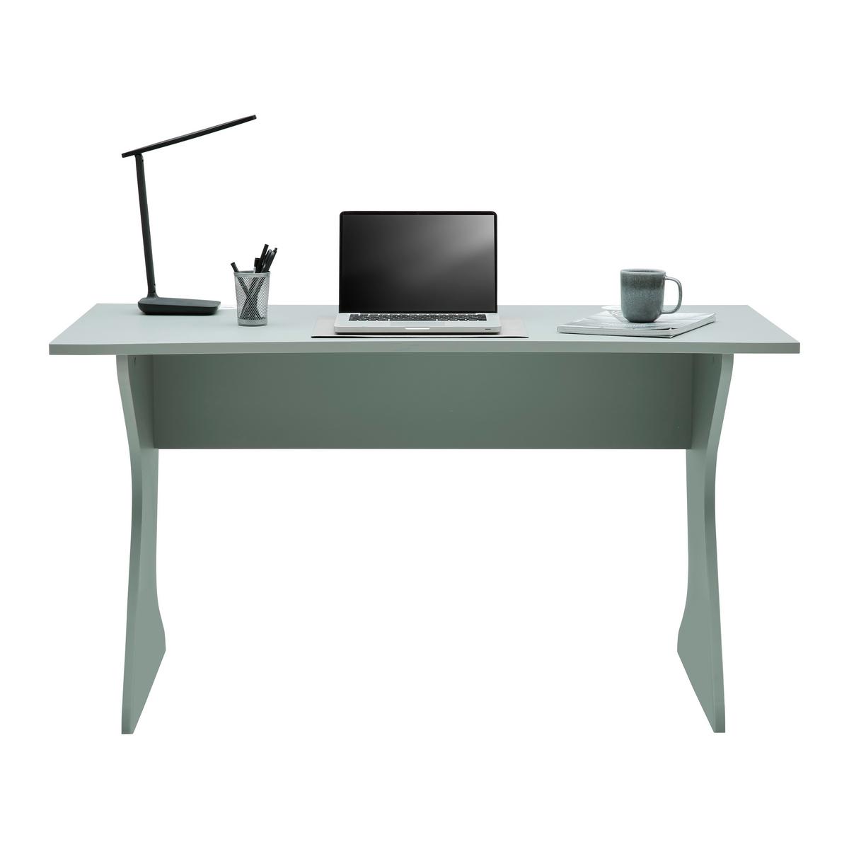 Písací stôl UTAPAU - šalviovozelená, Modern, kompozitné drevo (140/76,2/65cm) - Mömax