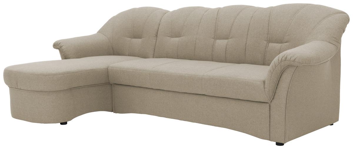 Ecksofa Papenburg Schlammfarben - Schlammfarben/Schwarz, KONVENTIONELL, Textil (142/233cm) - MID.YOU