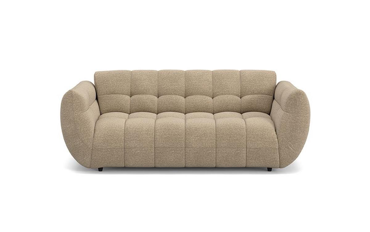 Velká pohovka PANDA, písková žinylka DUNE - černá/pískové barvy, Trend, textil/plast (218/81/104cm)