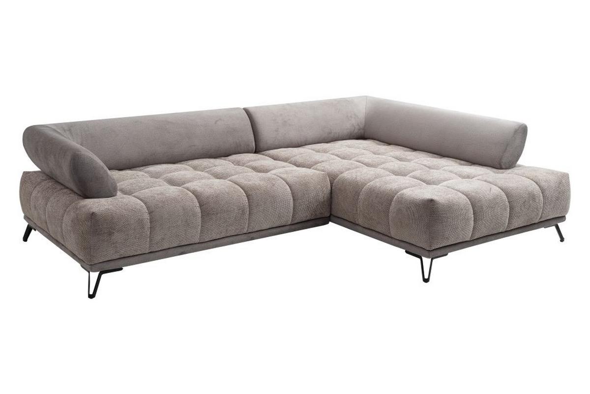 LARGO, pravá, šedohnědá, potřeba šíŕky dveří 90 cm - černá/šedohnědá, Moderní, kov/textil (262/184cm)