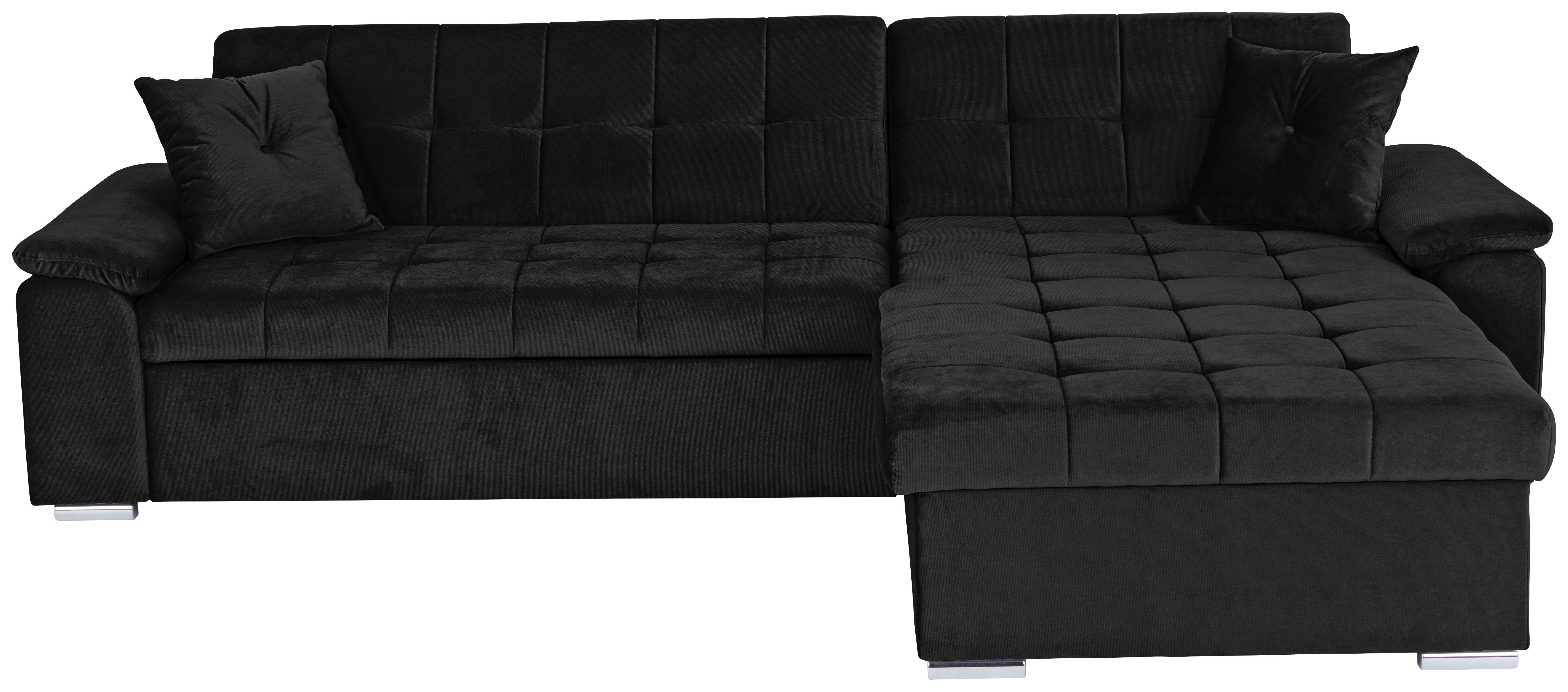 Sedacia súprava KEATON čierna, obojstranná montáž - čierna, Basics, textil (263/169cm) - Livetastic