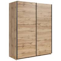 Schwebetürenschrank Tetrix - Eiche Wotan, MODERN, Holzwerkstoff (153,5/195,5/60cm) - MID.YOU