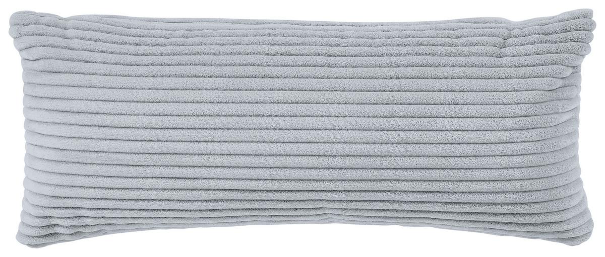 Ecksofa Mit Zierkissen Pearl Grau 196x303 Cm - Schwarz/Grau, Design, Textil (196/303cm) - Livetastic