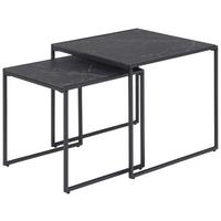 Couchtisch 2er-set Infinity, Schwarz - Schwarz, MODERN, Holzwerkstoff/Metall (50/50/45cm) - MID.YOU