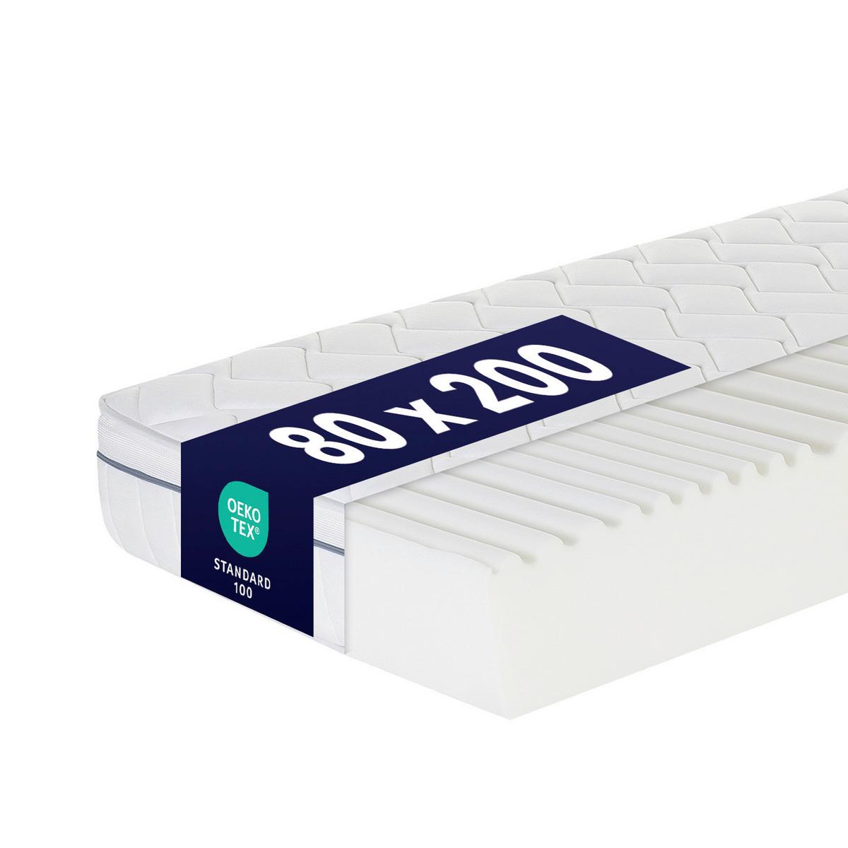 Kaltschaummatratze Air Wave 80x200 Cm H2/h3 H: 23 Cm - Weiß, Basics, Textil (80/200cm) - MID.YOU