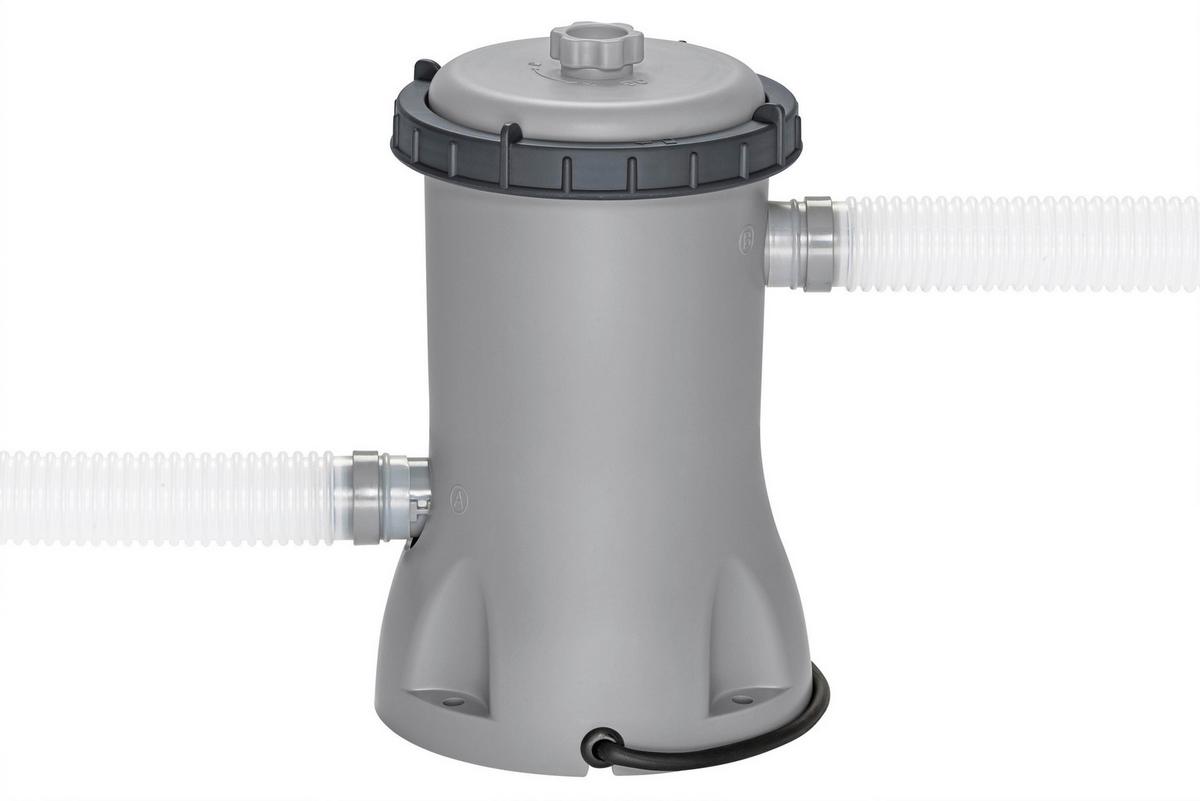 Pool Martina - Blau/Hellgrau, KONVENTIONELL, Kunststoff/Metall (366/122cm) - Bestway