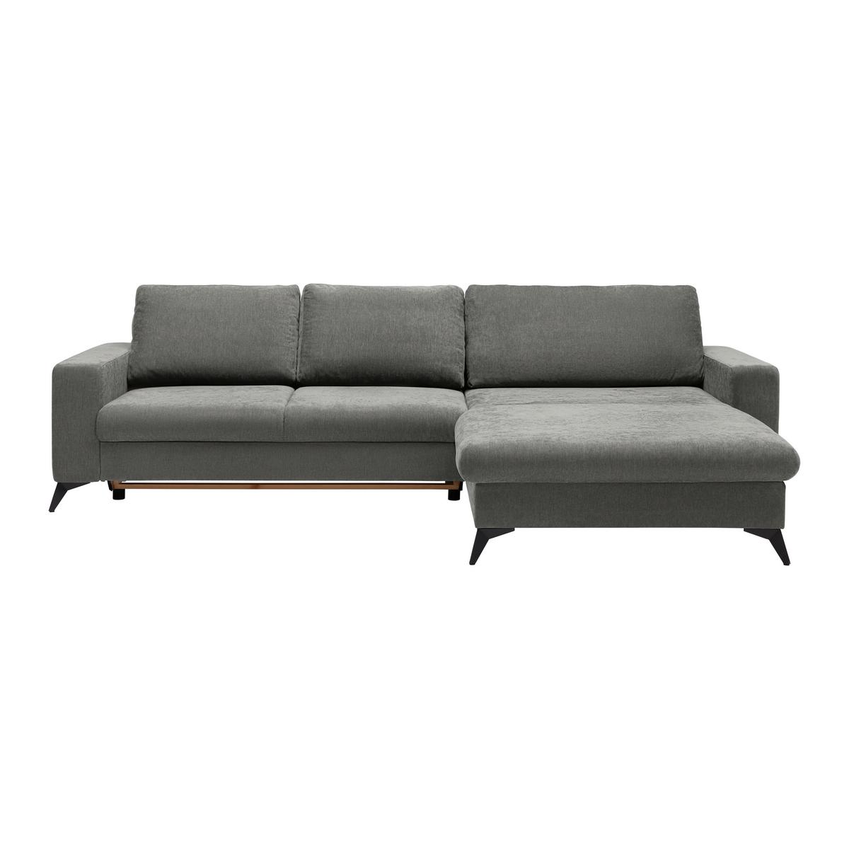 Rohová sedačka SUNNY, oboustranná, šedohnědá - šedohnědá, Moderní, textil (290/87/178cm) - Mömax