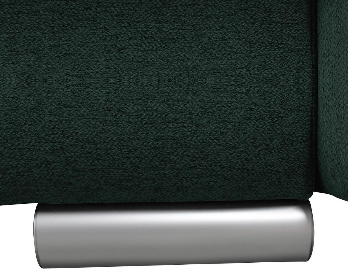 2-sitzer-sofa Mit Schlaffunkt. Modi Und Bettkasten Grün - Dunkelgrün/Silberfarben, Design, Textil (235/83/106cm) - MID.YOU