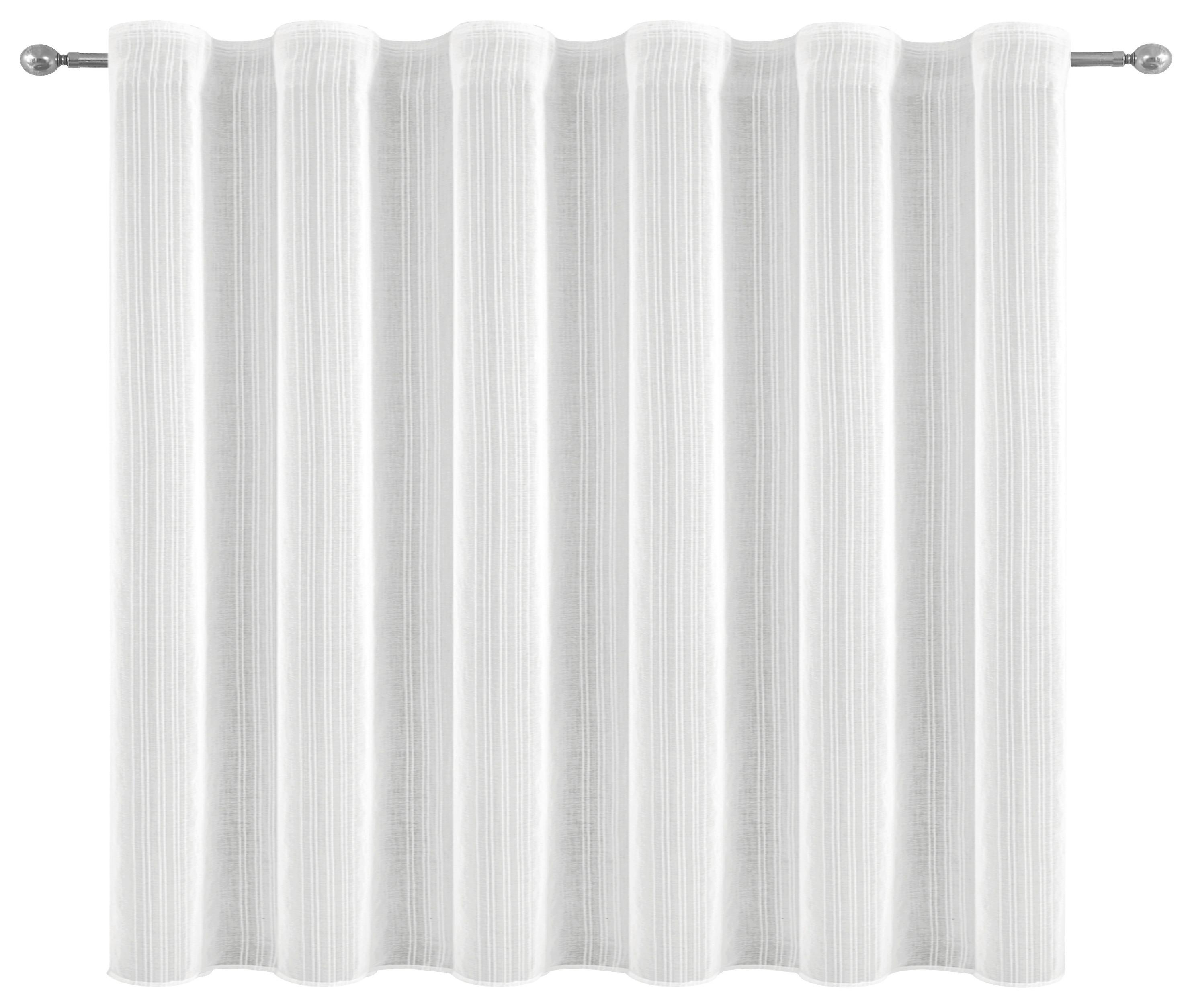 Blumenfensterstore Transparent Nicole BxL: 450x145 cm - Weiß, MODERN, Textil (450/145cm) - Luca Bessoni