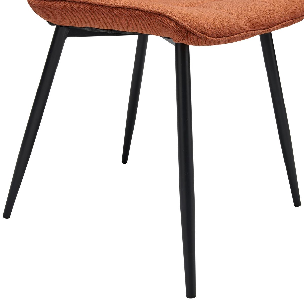 Stuhl Leana - Cognac/Schwarz, LIFESTYLE, Holz/Textil (47/82/59cm) - Livetastic