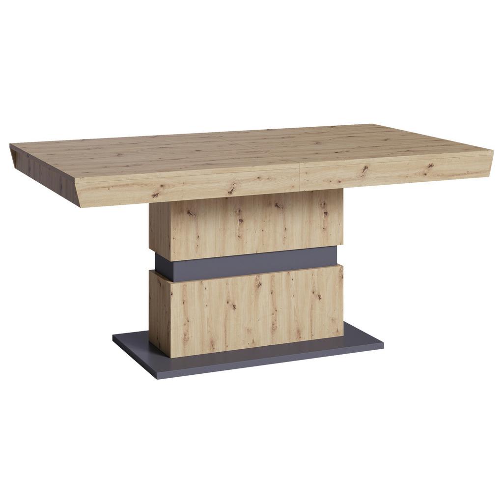 Esstisch ausziehbar Matthew 160-215x90cm Eiche Dekor/Grau
