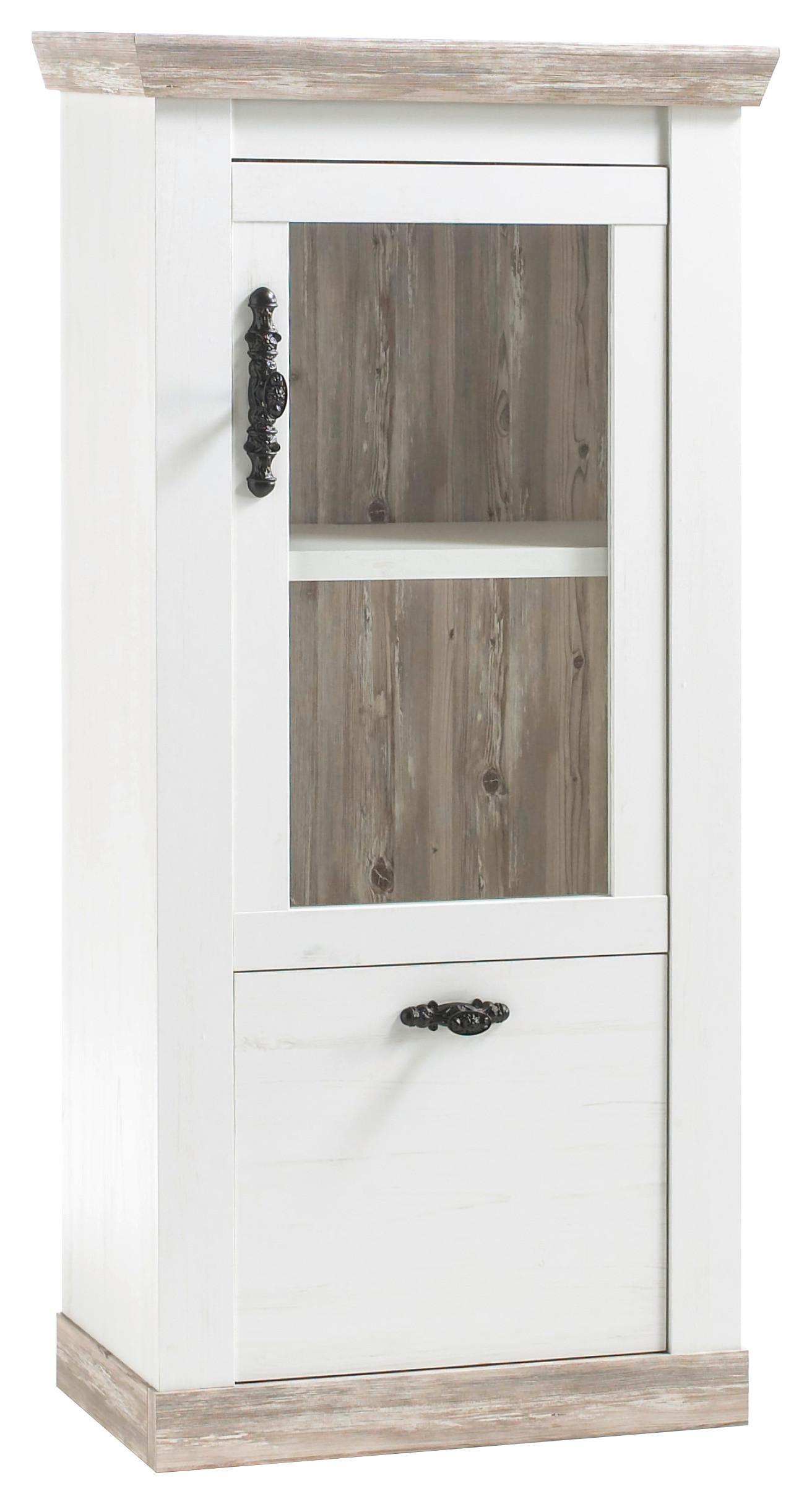 Vitrine Florenz Pinienfarben B: 71cm - Pinienfarben, Design, Holzwerkstoff (71/146/37cm) - MID.YOU