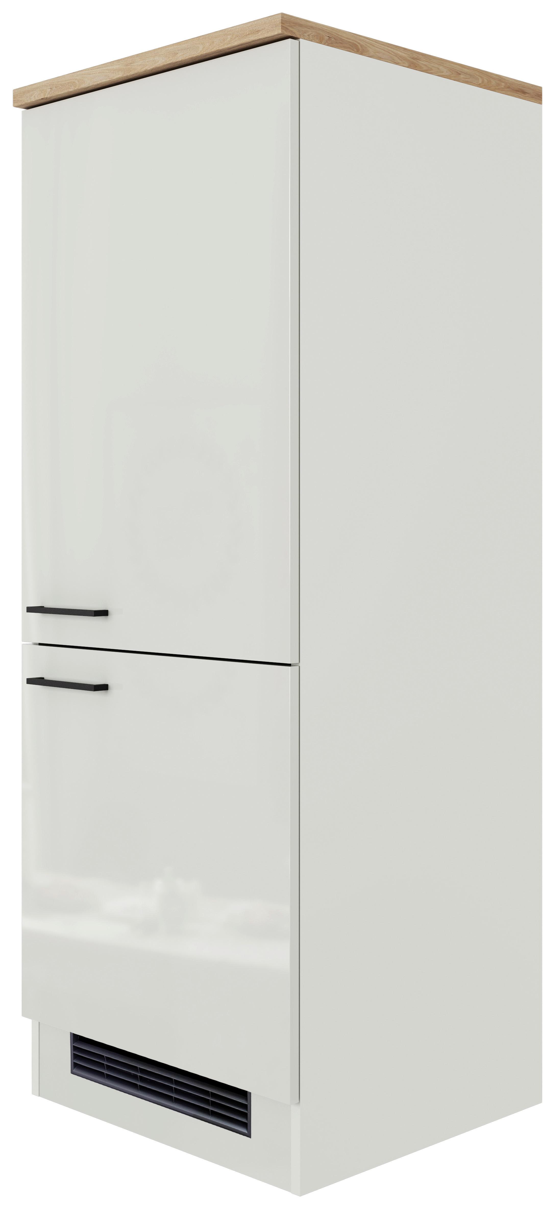 Skříňka na spotřebiče LEVI - šedá/černá, Moderní, kov/kompozitní dřevo (60/162/57cm) - FlexWell