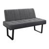 Sitzbank Pag - Schwarz/Grau, KONVENTIONELL, Textil/Metall (140/86/70cm) - MID.YOU