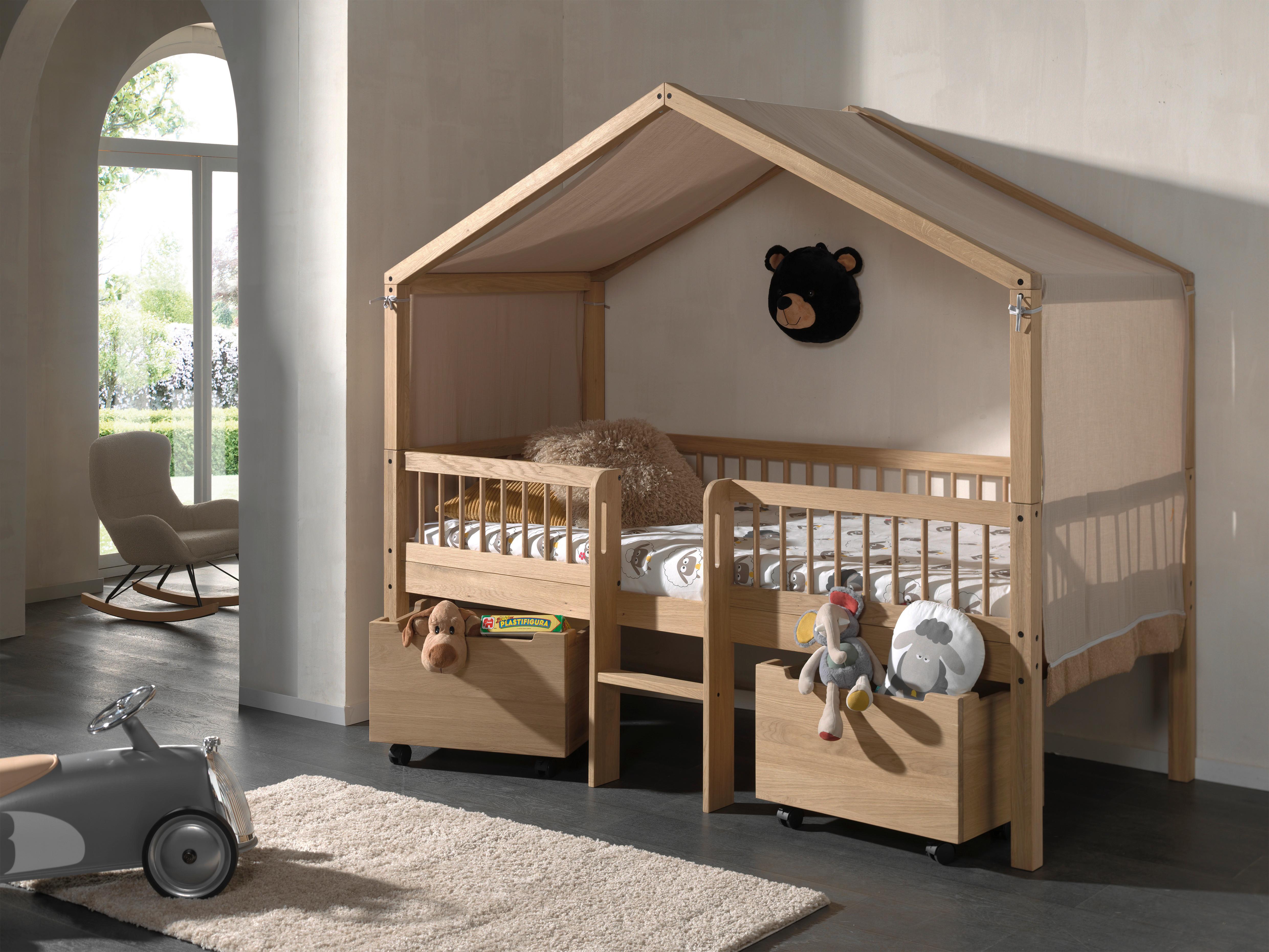 Hausbett Forrest Eichefarben 90x200cm - Eichefarben/Naturfarben, MODERN, Holz (90/200cm) - Vipack