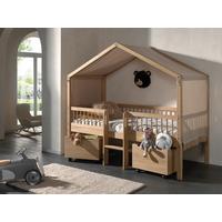 Hausbett Forrest Eichefarben 90x200cm - Eichefarben/Naturfarben, MODERN, Holz (90/200cm) - Vipack