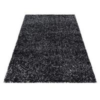 Hochflor Teppich Anthrazit Enjoy 60x110 cm - Anthrazit, KONVENTIONELL, Textil (60/110cm)