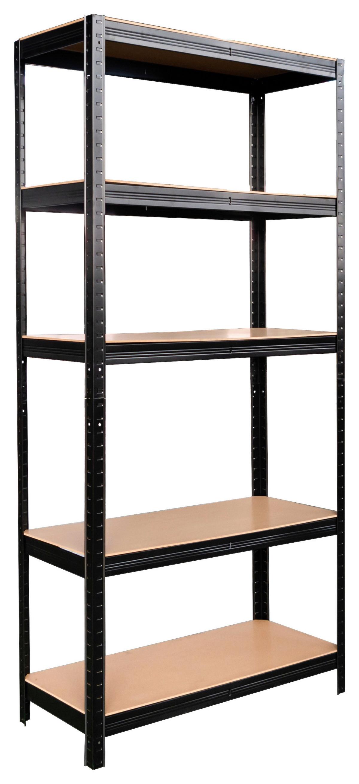 Schwerlastregal Simon 180x120x40 Cm - Schwarz, KONVENTIONELL, Holzwerkstoff/Metall (180/120/40cm) - Homezone