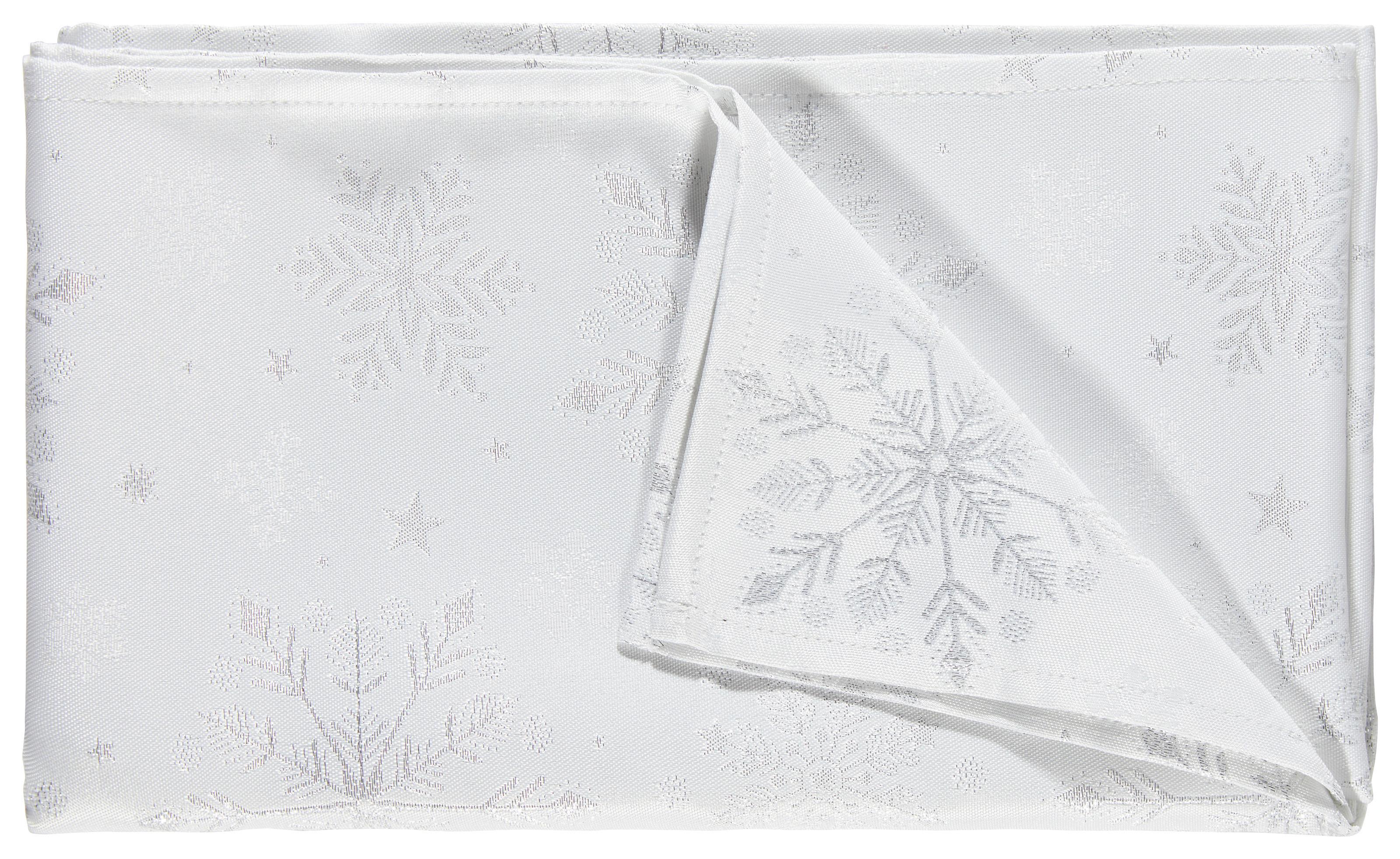 Tischläufer Snowy - Silberfarben/Weiß, ROMANTIK / LANDHAUS, Textil (40/140cm) - James Wood