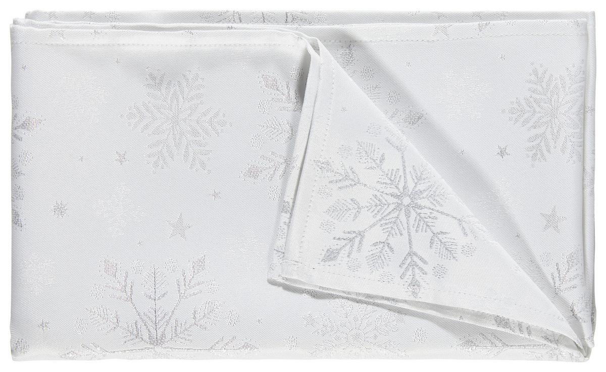 Asztali Futó Snowy - ezüstszínű/fehér, Romantik / Landhaus, textil (40/140cm) - James Wood