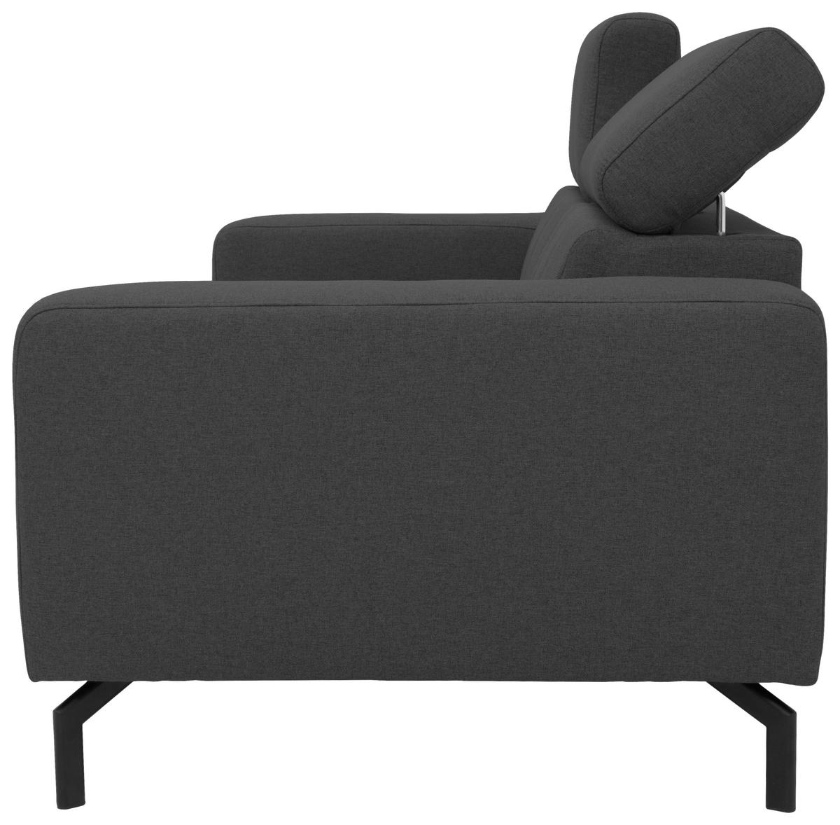 2-sitzer-sofa Kopfteil Verstellbar Cunelli Grau - Schwarz/Grau, Design, Textil (208/79/104cm) - MID.YOU