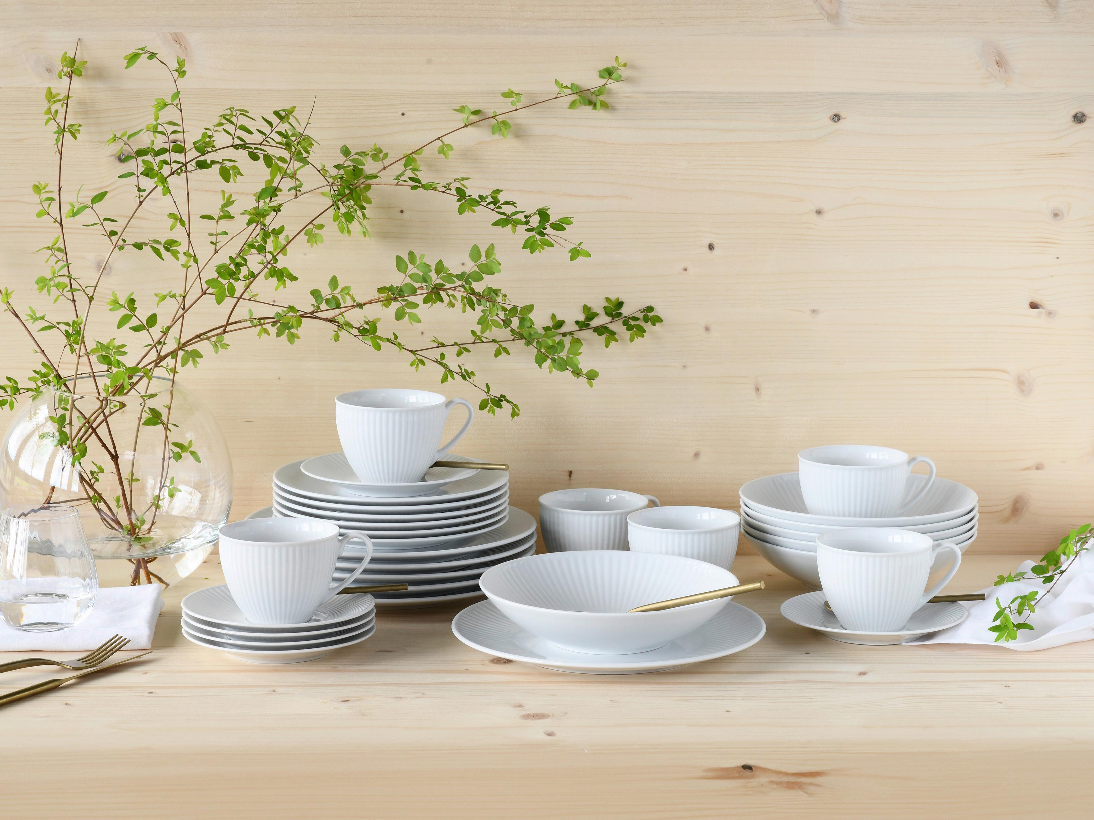 Kombiservice Valencia 30--Teilig., Weiß - Weiß, Design, Keramik - Creatable