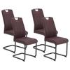 Schwingstuhl-set Britta S Dunkelrot - Grau/Dunkelrot, MODERN, Textil/Metall (44/100/59cm) - MID.YOU
