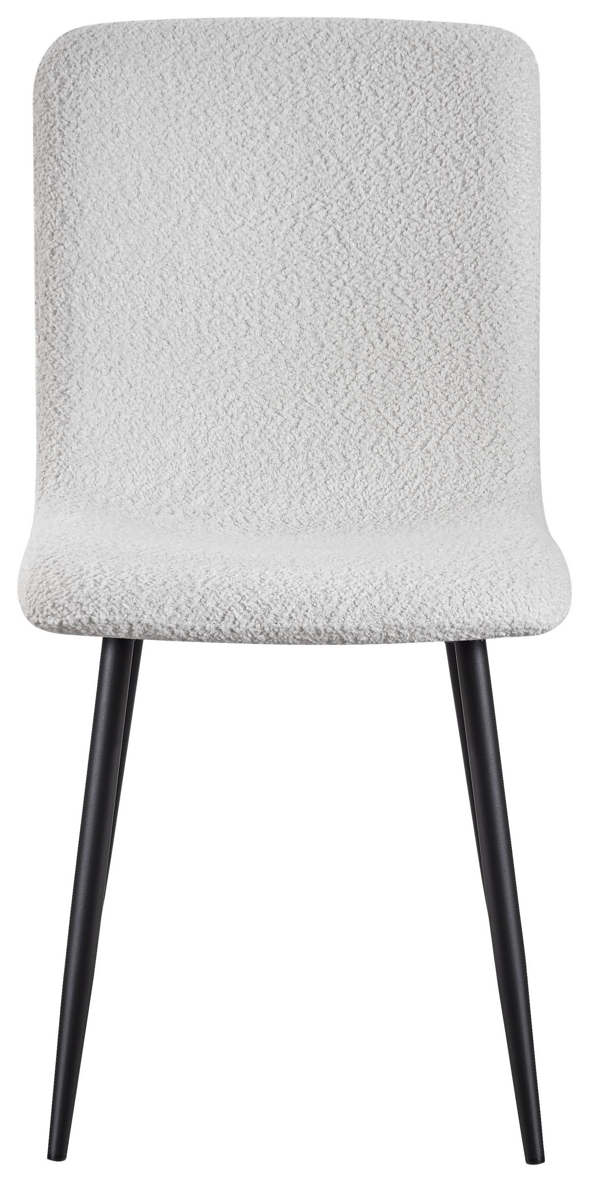 Esszimmerstuhl Narvik Weiß Echtholz Beine - Schwarz/Weiß, MODERN, Holz/Textil (43/86/54,5cm) - MID.YOU