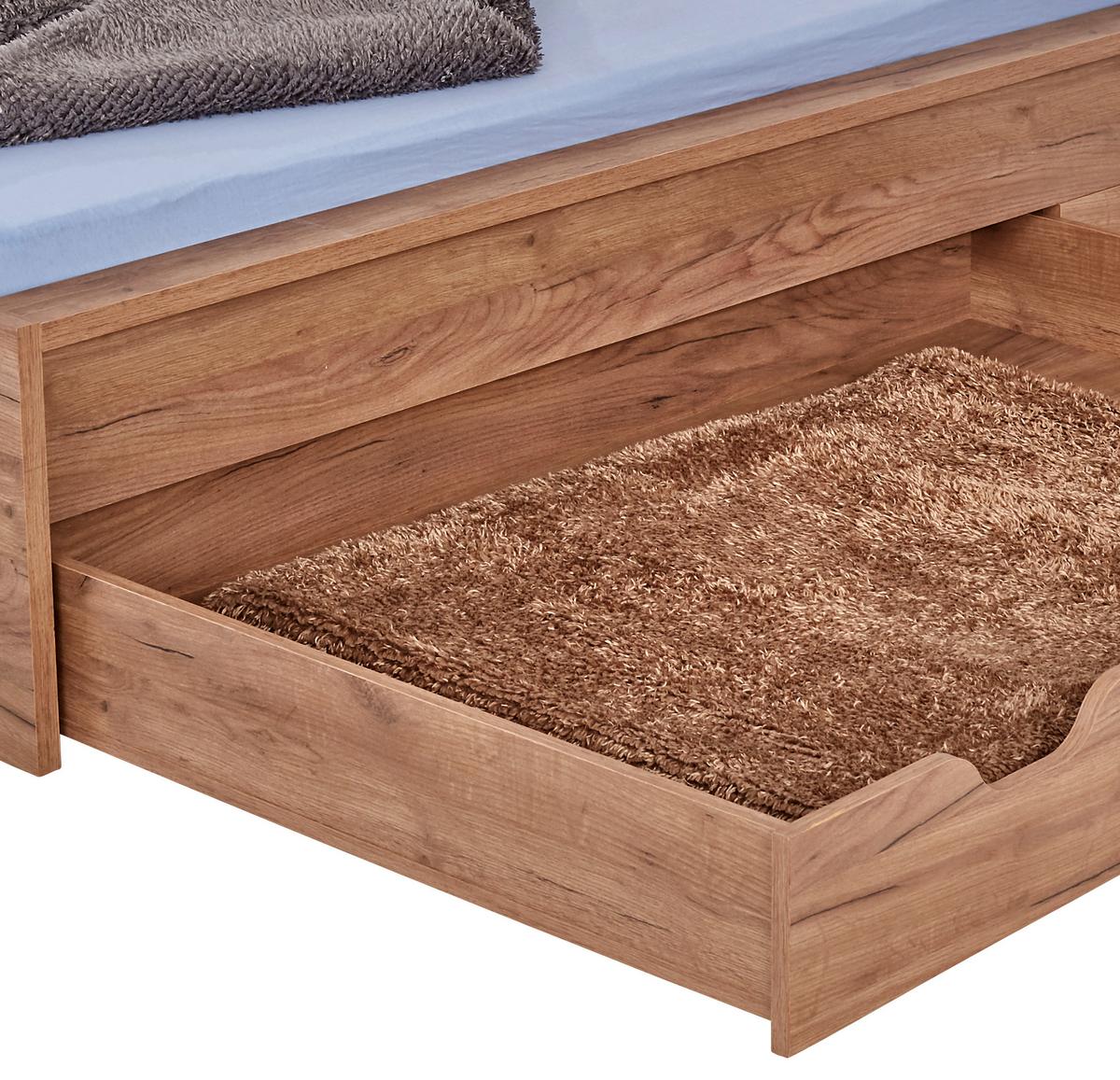 Ágykeret Avensis New 90/200 Cm - tölgyfa színű/fehér, Konventionell, faalapú anyag (90/200cm) - Luca Bessoni