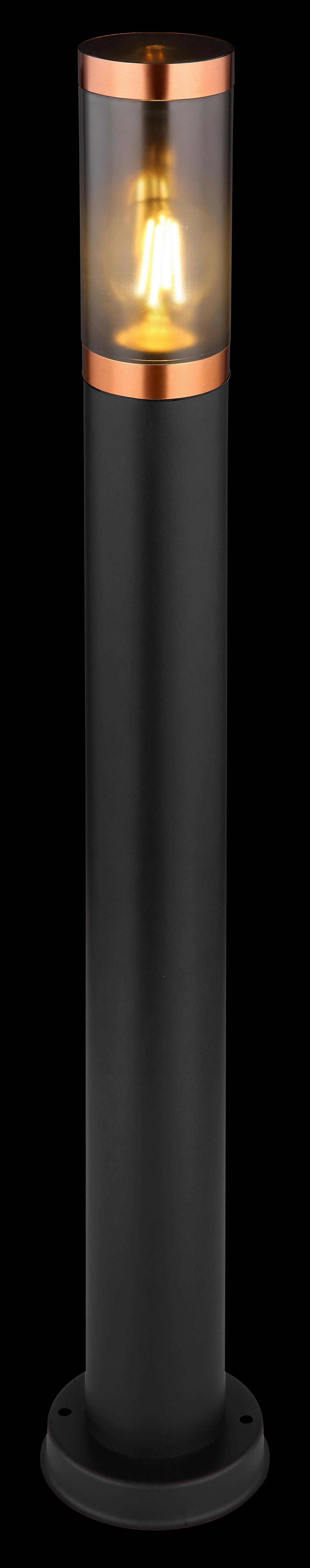 Außenleuchte 31588bc - Schwarz/Grau, Design, Kunststoff/Metall (12,7/80cm) - Globo