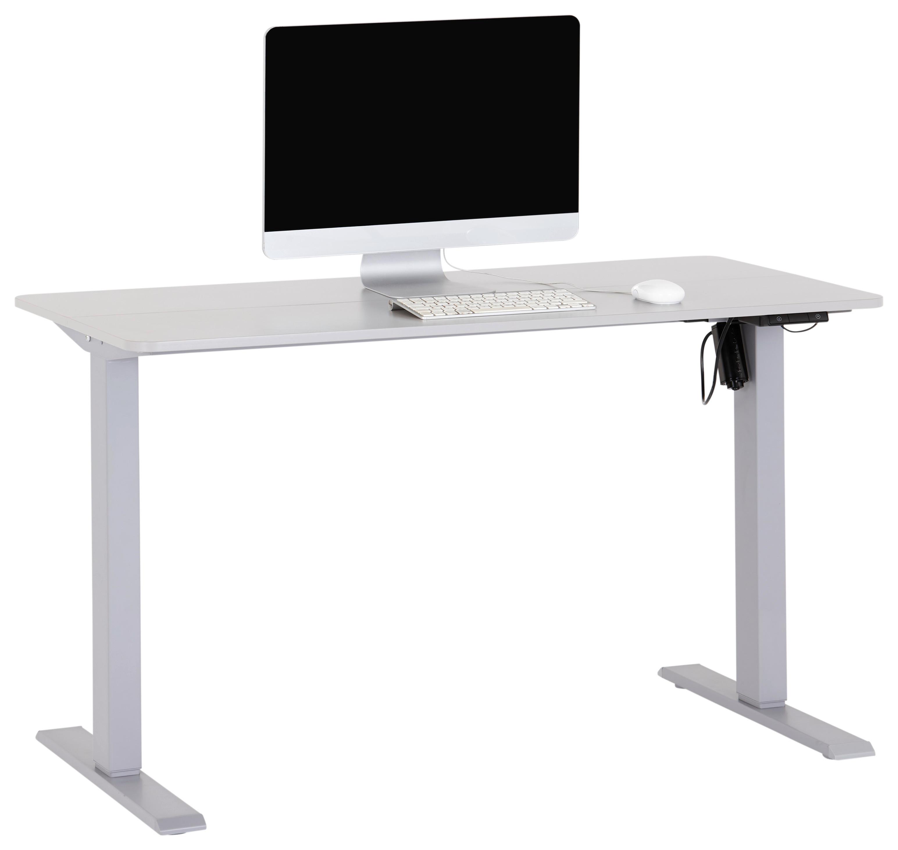 Schreibtisch 120 cm 71,5-116,5 cm Strong Grau - Grau, MODERN, Holzwerkstoff/Kunststoff (120/71,5-116,5/60cm) - MID.YOU