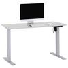 Schreibtisch 120 Cm 71,5-116,5 Cm Strong Grau - Grau, MODERN, Holzwerkstoff/Kunststoff (120/71,5-116,5/60cm) - MID.YOU