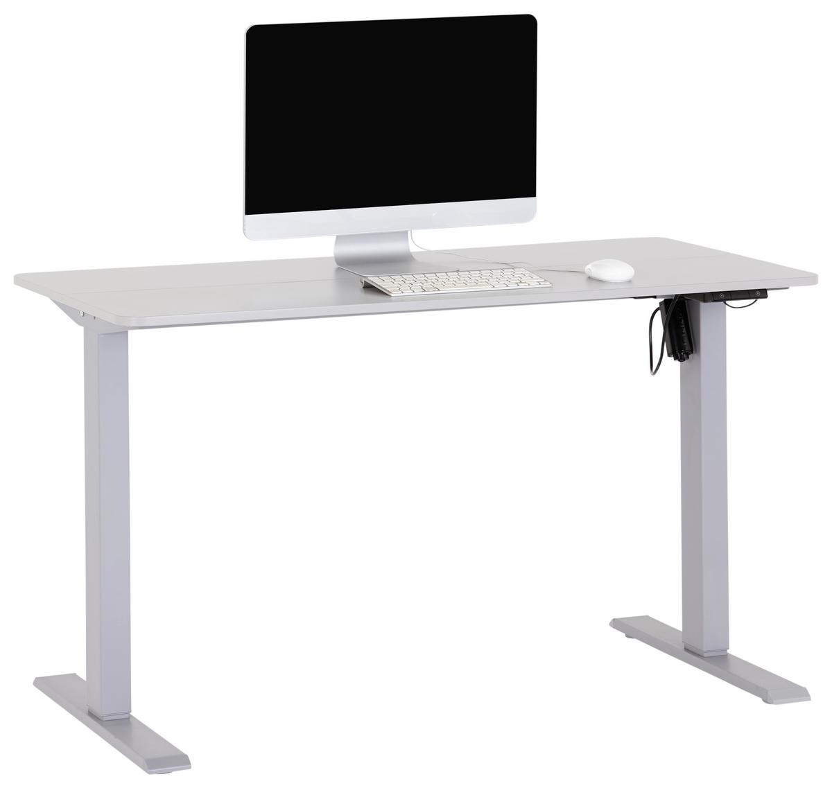 Schreibtisch 120 Cm 71,5-116,5 Cm Strong Grau - Grau, MODERN, Holzwerkstoff/Kunststoff (120/71,5-116,5/60cm) - MID.YOU