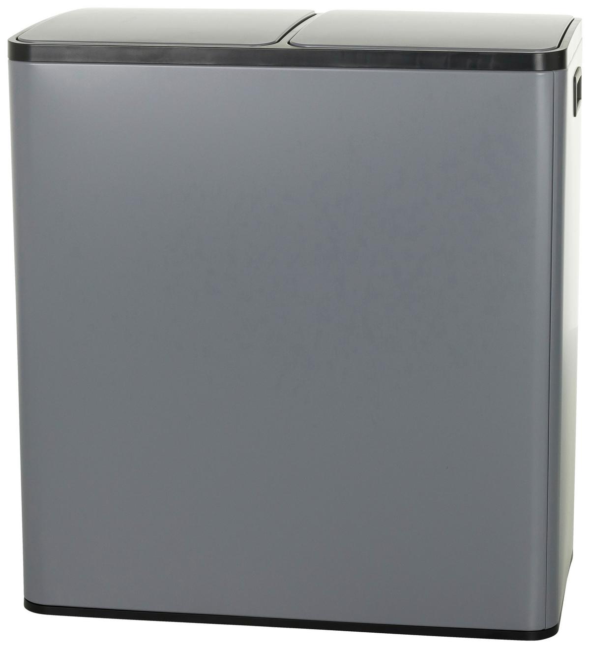 Abfallsammler Clean Xiii Schwarz B: 58,5 cm - Schwarz/Grau, MODERN, Kunststoff/Metall (58,5/62/32cm) - MID.YOU