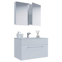 Badezimmer Badinos 3-Teilig Weiß B: 60 cm - Weiß, MODERN, Keramik/Holzwerkstoff (60cm) - MID.YOU