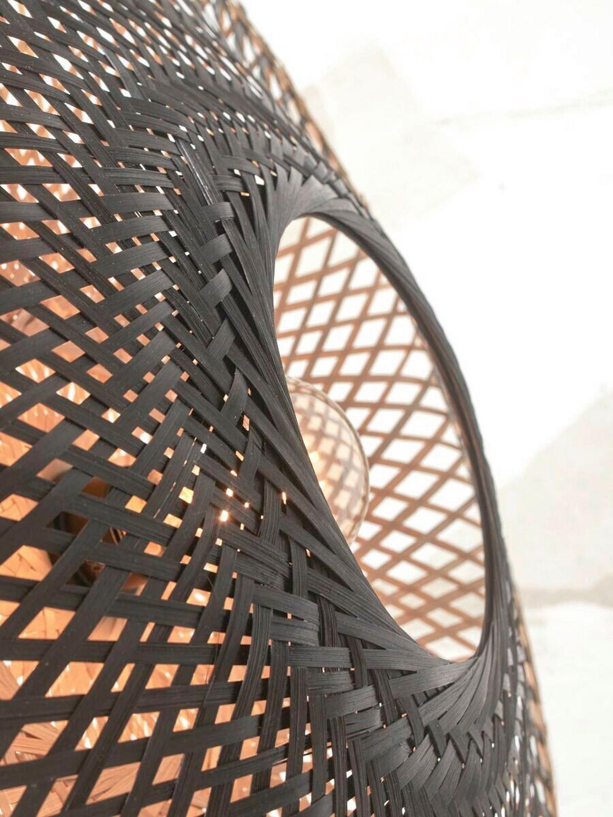 Wandleuchte Kalimantan Schwarz B: 8 cm - Schwarz, Trend (30/8/30cm) - Good & Mojo