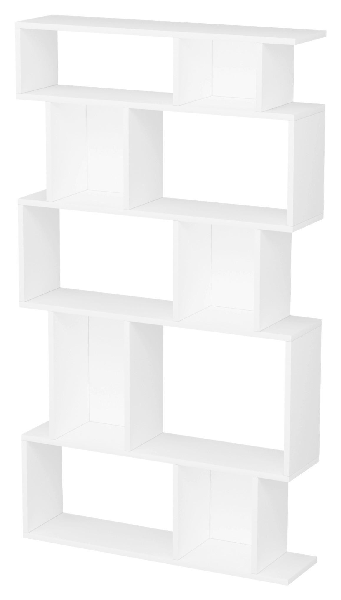 Wandregal Eros Standregal Weit - Weiß, Design, Holzwerkstoff (90/160/22cm) - Livetastic