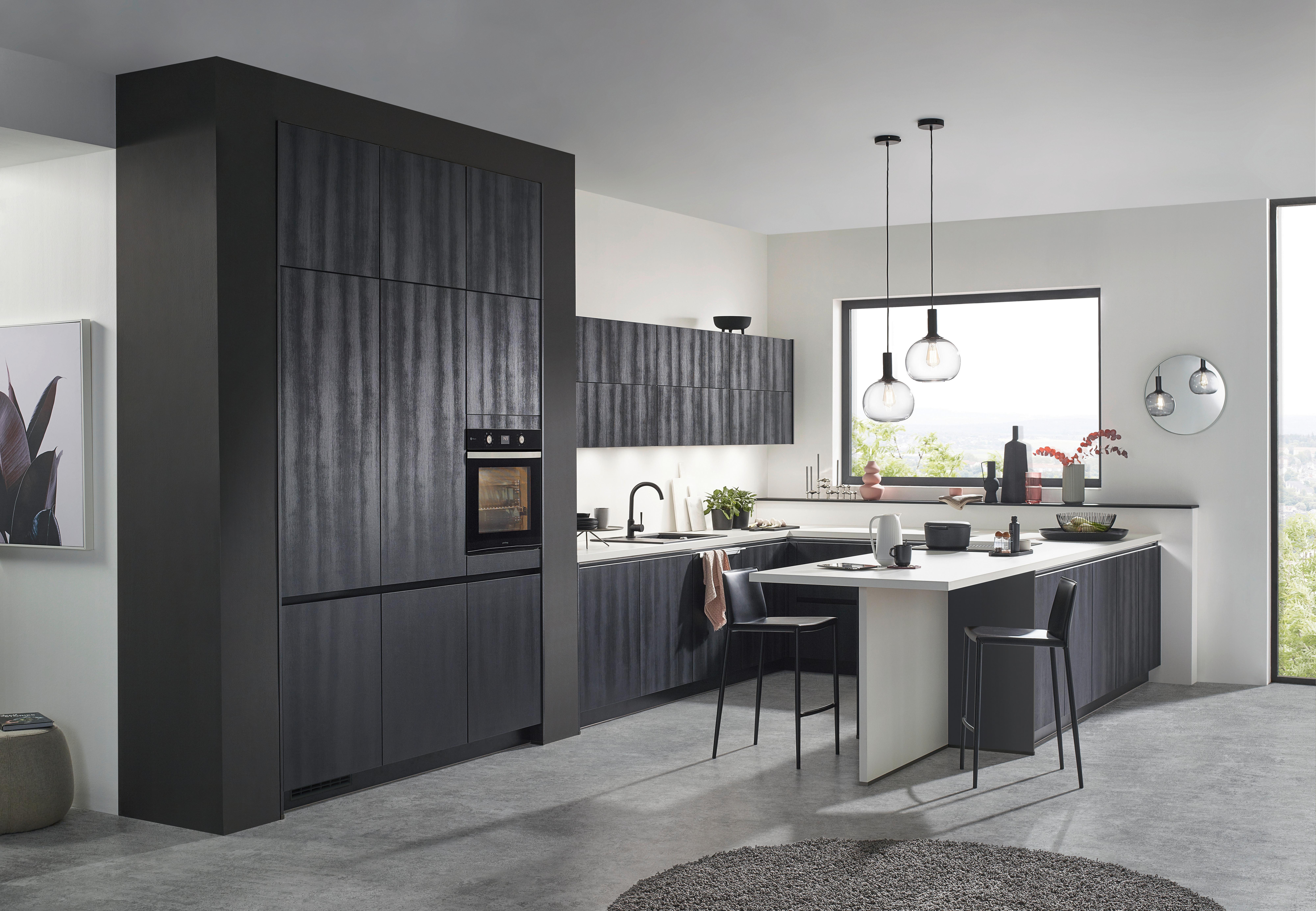 Einbauküche Ip2200 Frei Planbar Modern - Weiß, MODERN, Holzwerkstoff (428/260/237cm) - Impuls