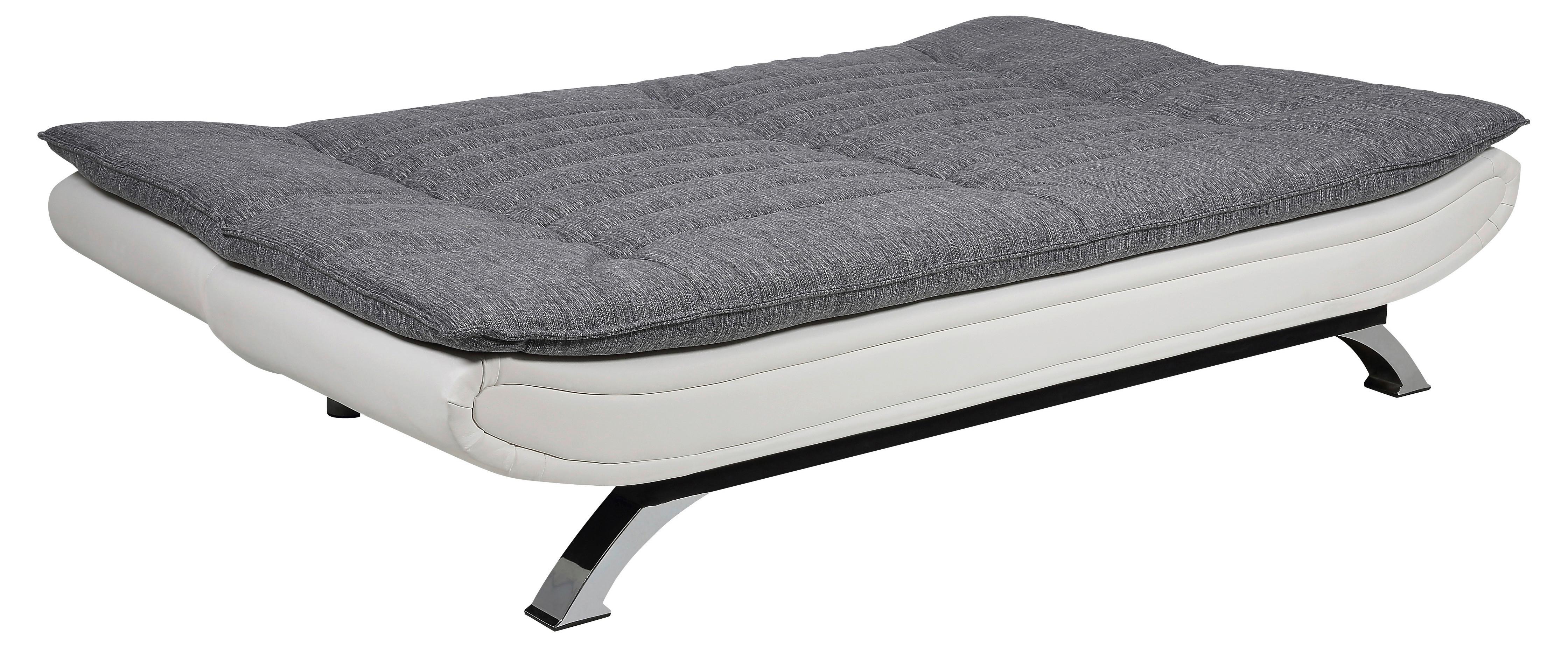 2-sitzer-sofa Mit Schlaffunktion Faith B: 196 Cm - Chromfarben/Weiß, Design, Textil (196/91/98cm) - MID.YOU