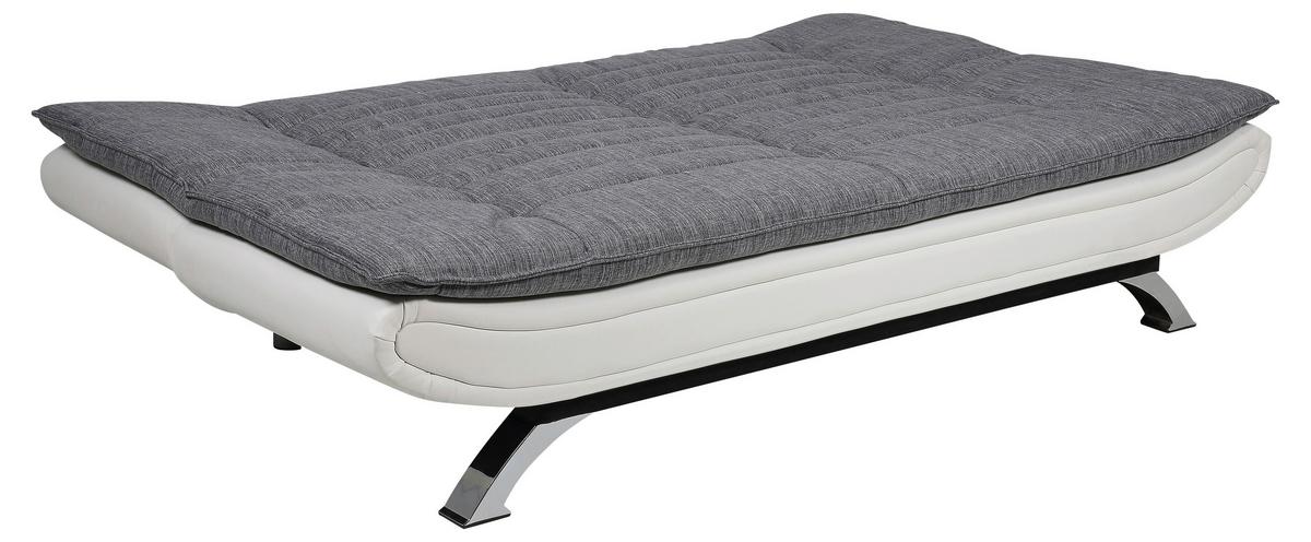 2-sitzer-sofa Mit Schlaffunktion Faith B: 196 Cm - Chromfarben/Weiß, Design, Textil (196/91/98cm) - MID.YOU