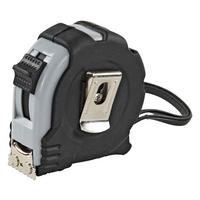 Roll-Maßband L: 5 m mit Gürtelclip, Magnet und Stopper - Schwarz, KONVENTIONELL, Kunststoff/Metall (500cm)