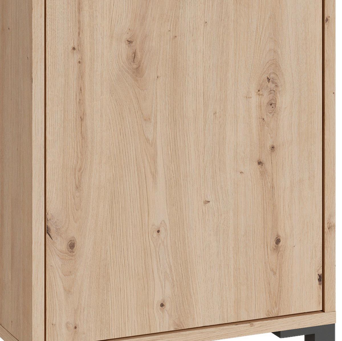 Unterschrank Wellness B: 42 cm Artisan Eiche Dekor - Anthrazit/Schwarz, MODERN, Holzwerkstoff (42/77,5/31cm) - MID.YOU