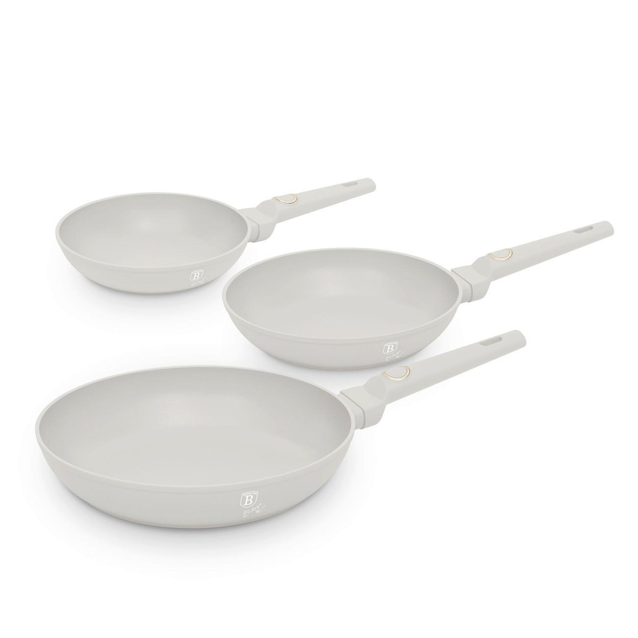 PFANNENSET 3--teilig., Creme - Creme, Basics, Metall