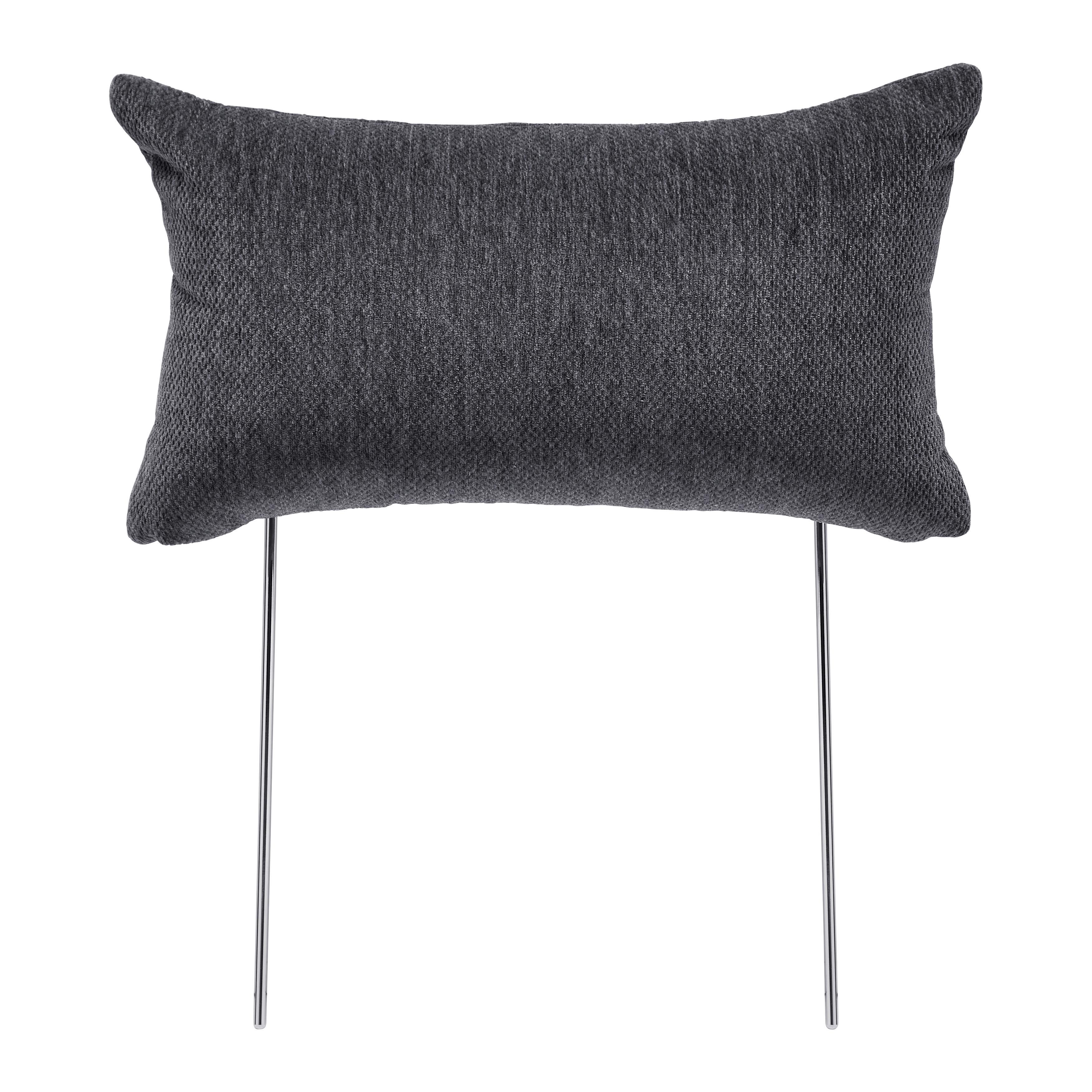 Opěrka hlavy FOCUS L, šedá žinylka - šedá, Konvenční, kov/textil (50/26cm) - Based