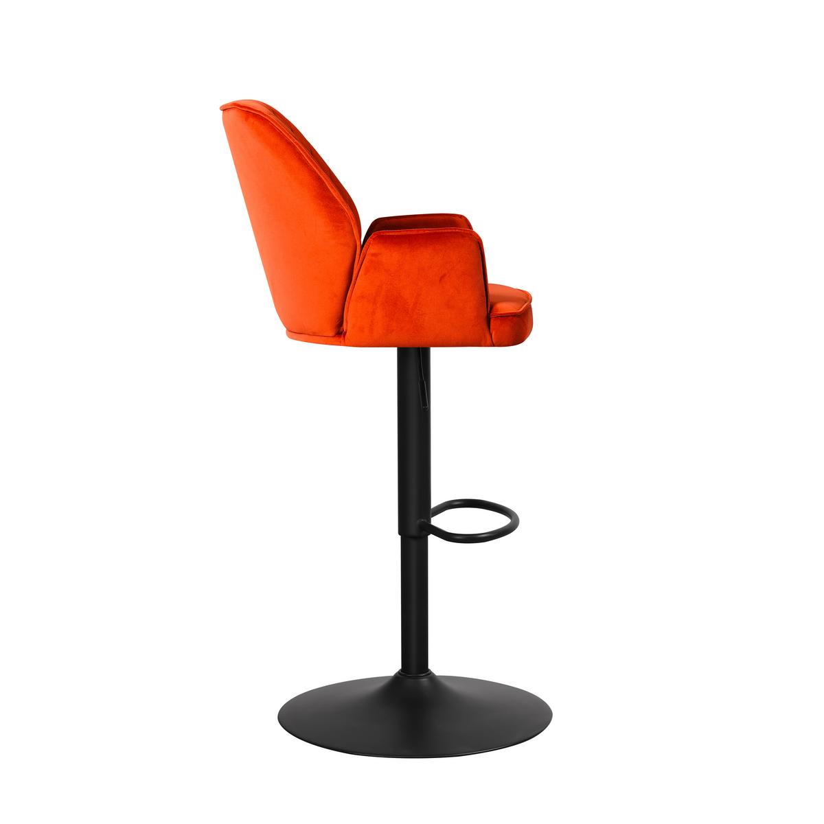 Barhocker-Set Donny Kupferfarben B: 54 cm - Schwarz/Orange, MODERN, Textil/Metall (54/100/58cm) - MID.YOU