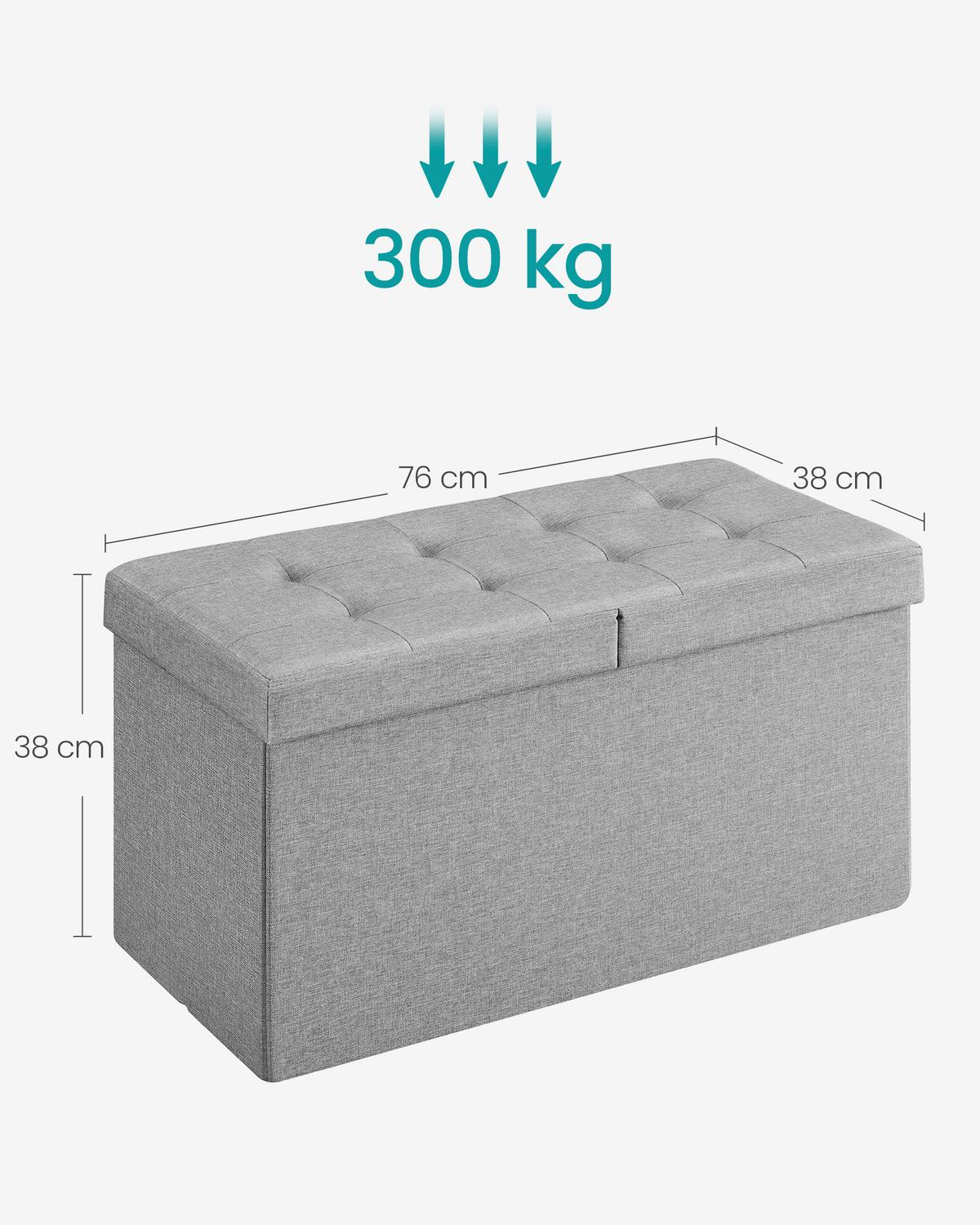 Sitzbox Grau B: 76cm - Grau, Basics, Holzwerkstoff/Textil (76/38/38cm)