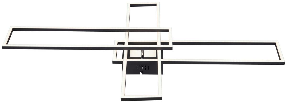 STROPNÍ LED SVÍTIDLO FILM - černá/opál, Moderní, kov (99/60/11,5cm) - Mömax