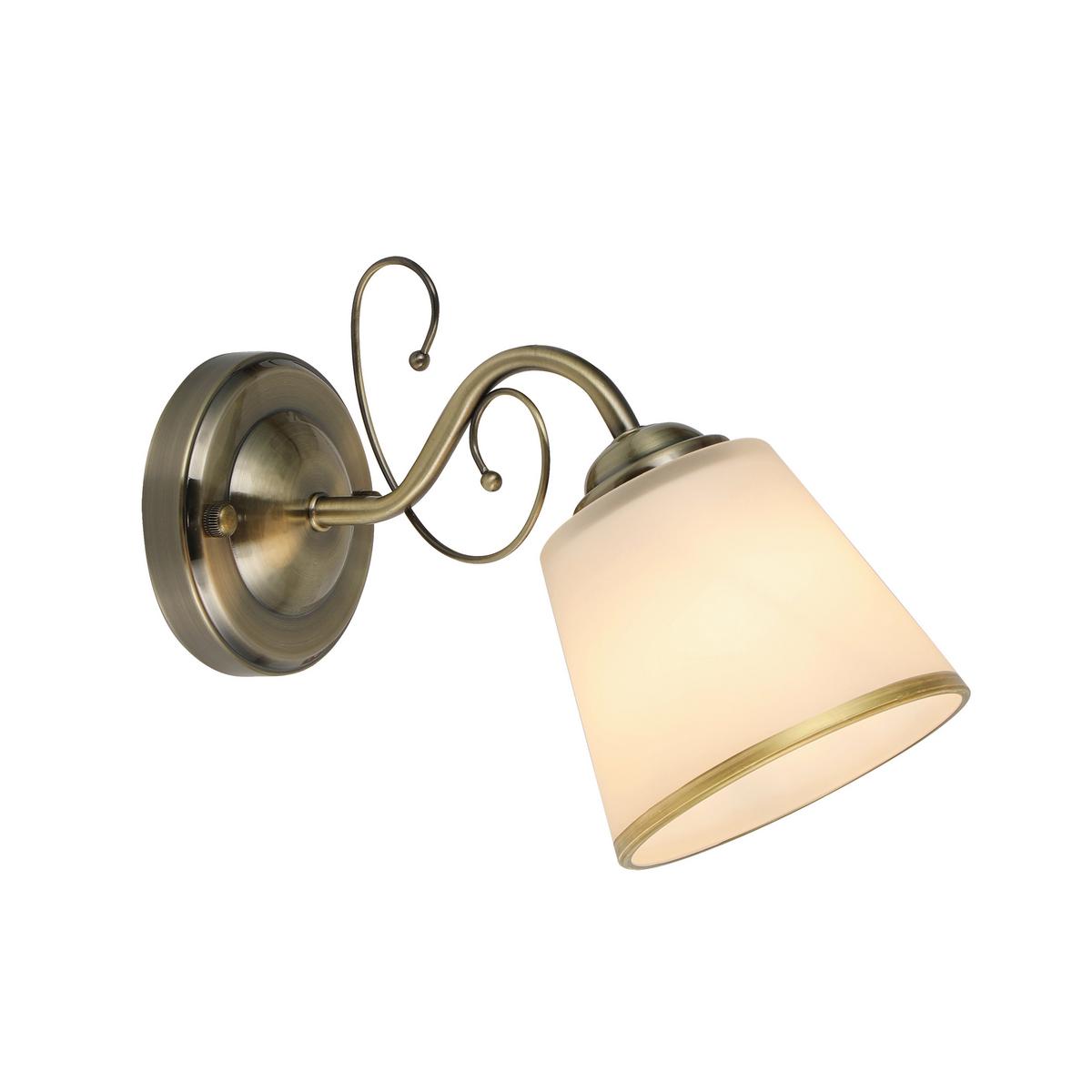 Wandleuchte 21-26606 Losanna - Bronzefarben/Weiß, KONVENTIONELL, Metall (26/12/20cm)