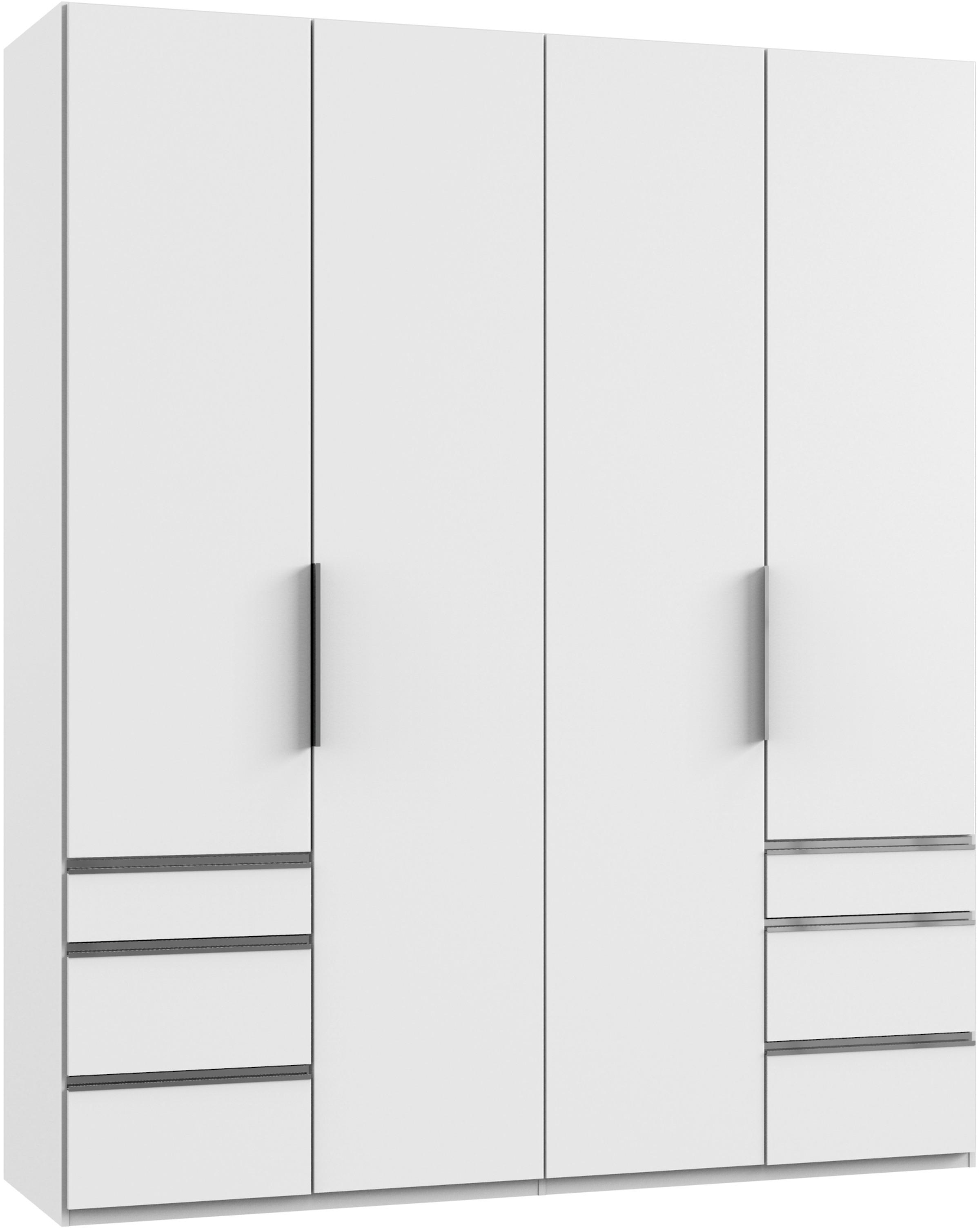 Drehtürenschrank Mit Laden B: 200 Cm Level, Weiß - Weiß, MODERN, Holzwerkstoff (200/236/58cm) - MID.YOU