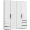 Drehtürenschrank Mit Laden B: 200 Cm Level, Weiß - Weiß, MODERN, Holzwerkstoff (200/236/58cm) - MID.YOU